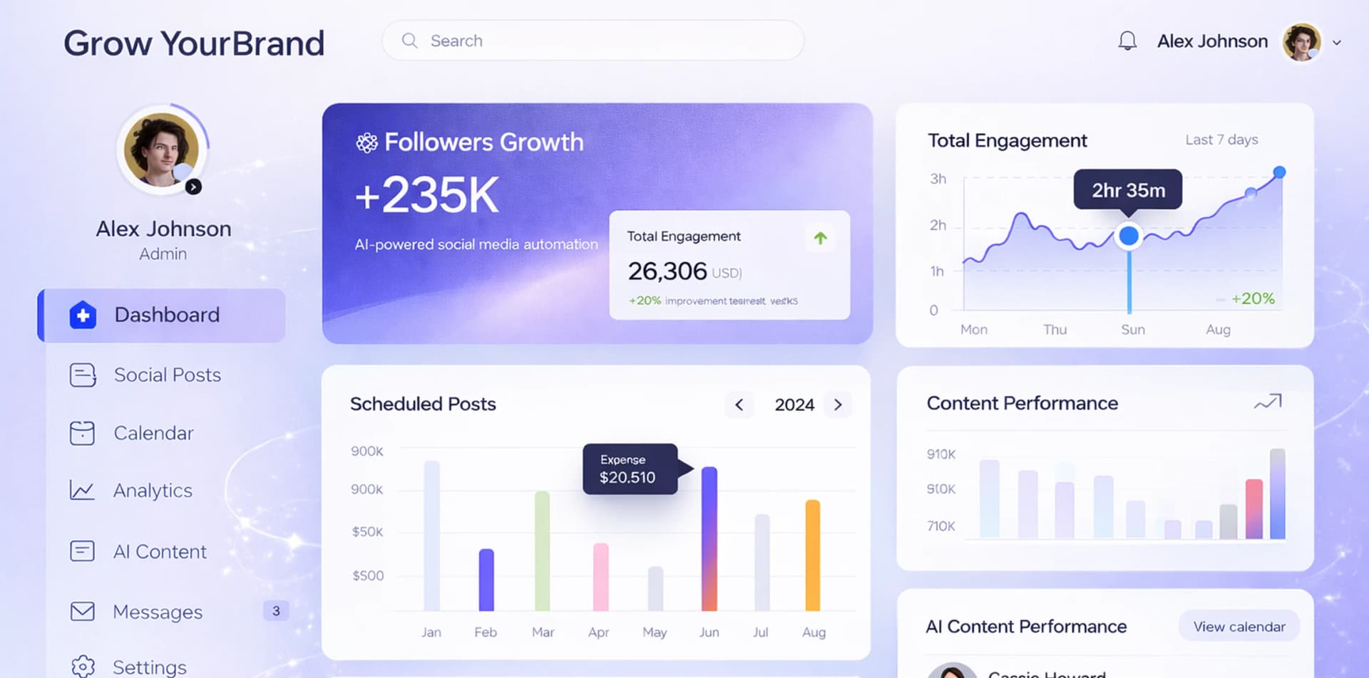 GYB managed services client dashboard preview
